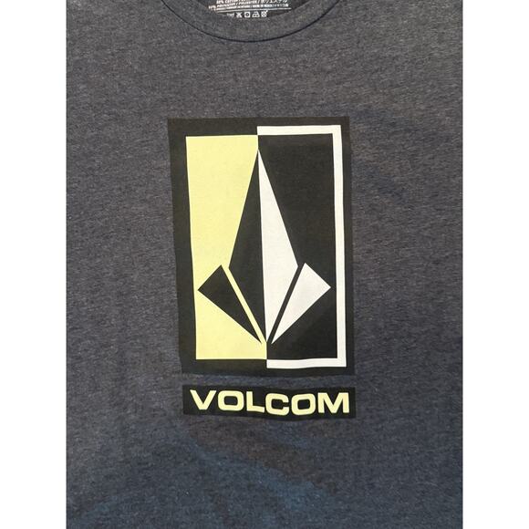 Volcom Shirt Mens Medium Black Gray Short Sleeve Graphic Tee Modern Skate Style - Picture 4 of 7